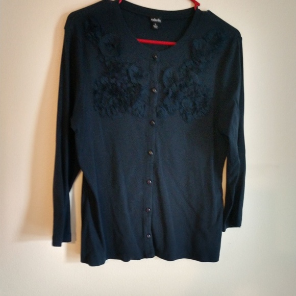 Rafaella Sweaters - 3/$15 Rafaella top with flower detail